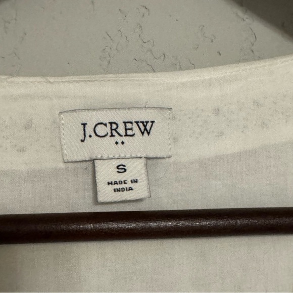 Women's J. Crew White 100% Cotton Long Sleeve Dress - Picture 6 of 10